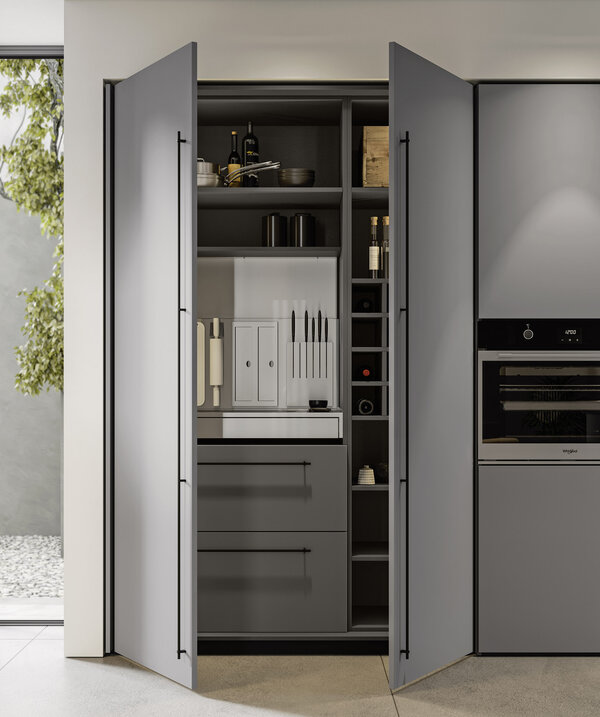 La colonna con ante scorrevoli rientranti