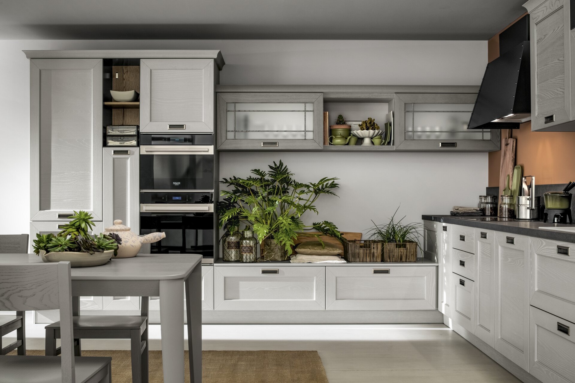 Il living integrato alla cucina